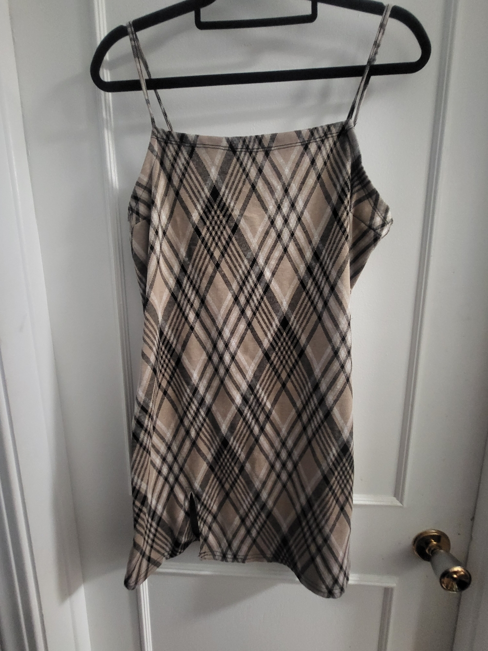 NWT Streetwear Society Plaid Cami Mini Dress - Size L